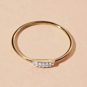 Stone and Strand 14k Pave Double Line Dimond Ring